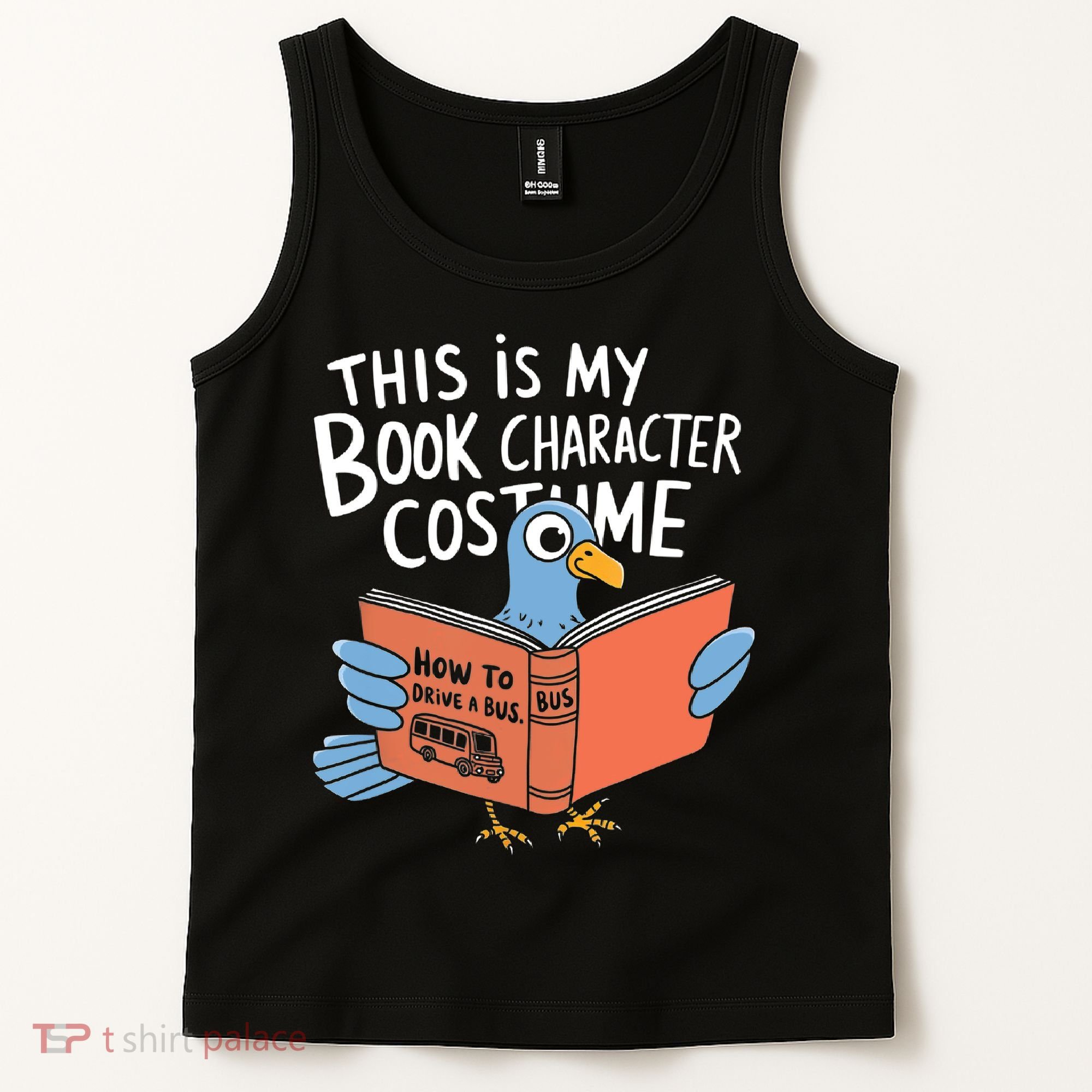 This Is My Book Character Costume Funny Pigeon Reading  Tank Top