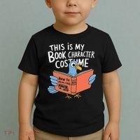 This Is My Book Character Costume Funny Pigeon Reading  Toddler T-Shirt thumb 2