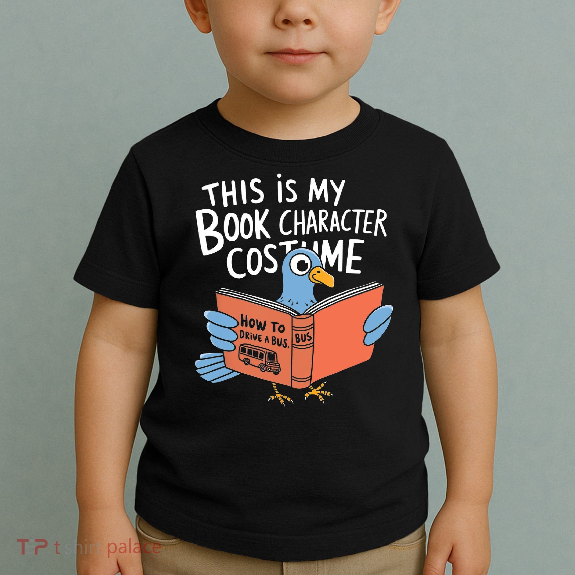 This Is My Book Character Costume Funny Pigeon Reading  Toddler T-Shirt