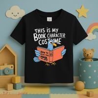This Is My Book Character Costume Funny Pigeon Reading  Toddler T-Shirt thumb 3