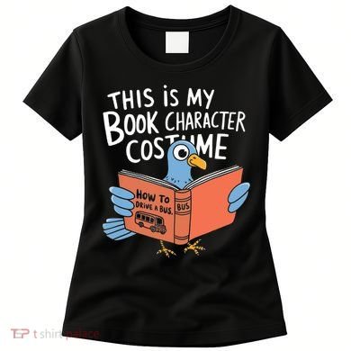 This Is My Book Character Costume Funny Pigeon Reading  Women's T-Shirt