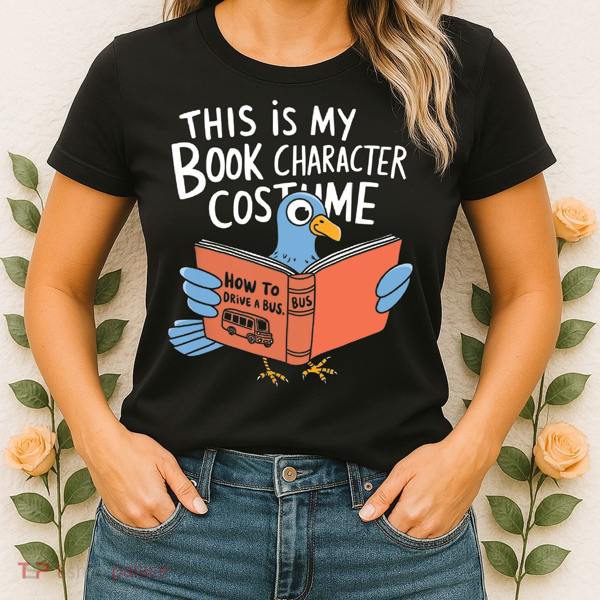 This Is My Book Character Costume Funny Pigeon Reading  Women's T-Shirt