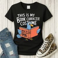 This Is My Book Character Costume Funny Pigeon Reading  Women's T-Shirt thumb 3