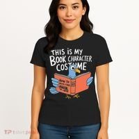 This Is My Book Character Costume Funny Pigeon Reading  Women's T-Shirt thumb 4