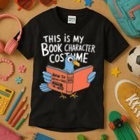 This Is My Book Character Costume Funny Pigeon Reading  Kids T-Shirt thumb 3