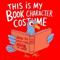 This Is My Book Character Costume Funny Pigeon Reading  Santa Hat thumb 1