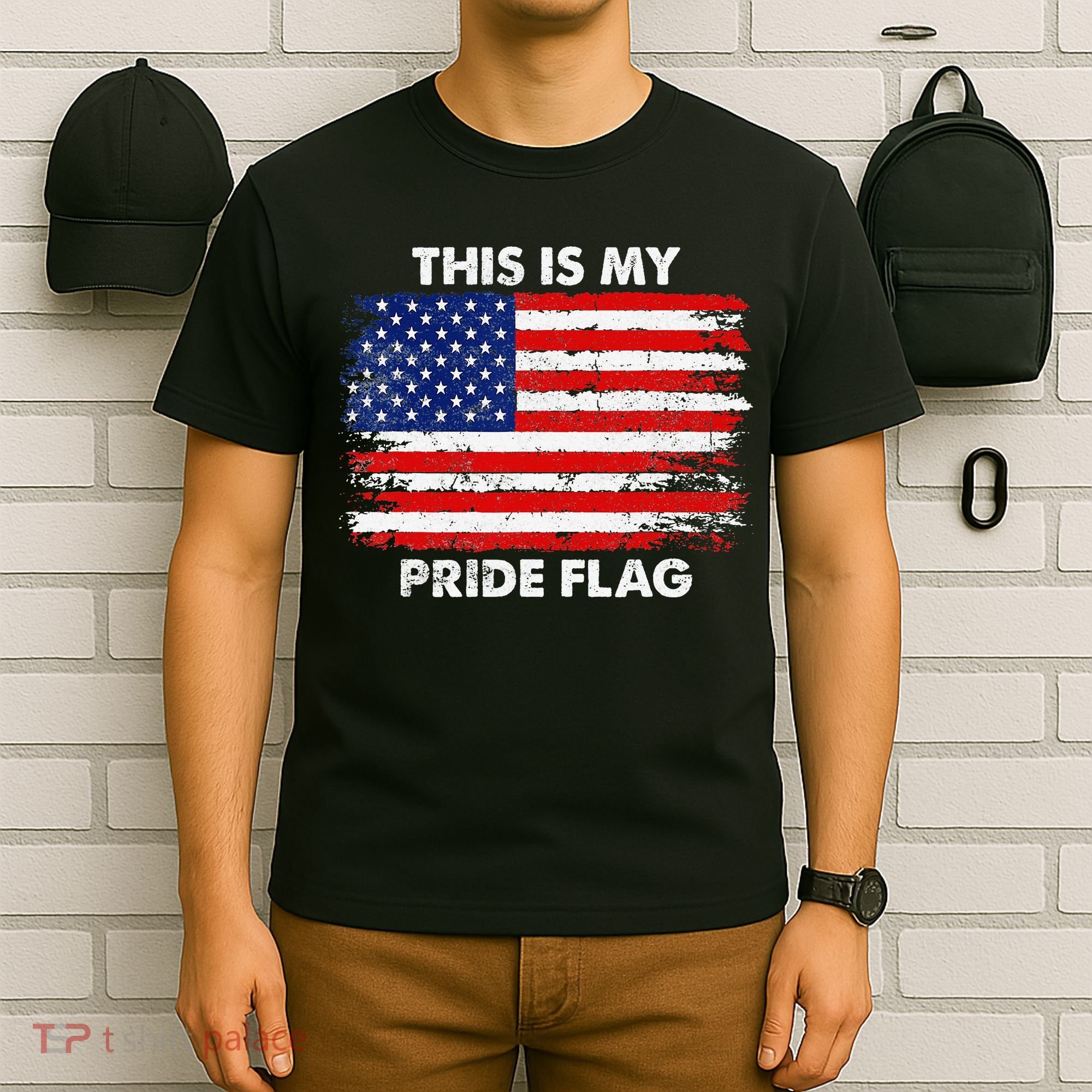 This Is My Pride Flag USA American 4th of July Patriotic T-Shirt
