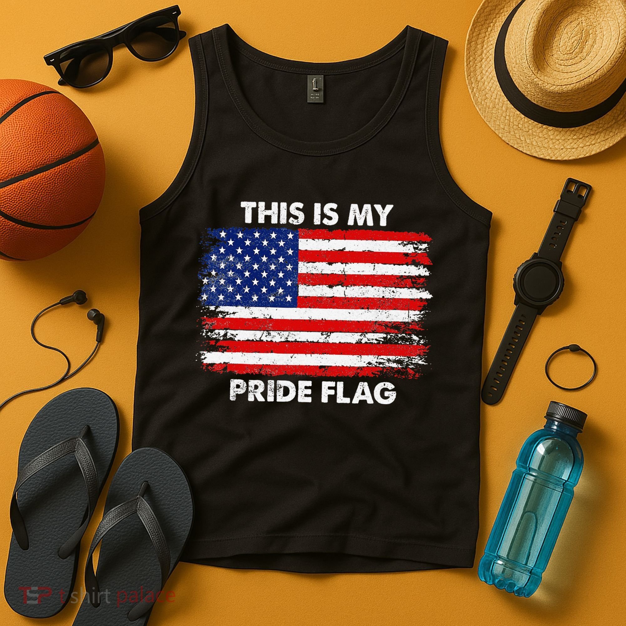 This Is My Pride Flag USA American 4th of July Patriotic Tank Top