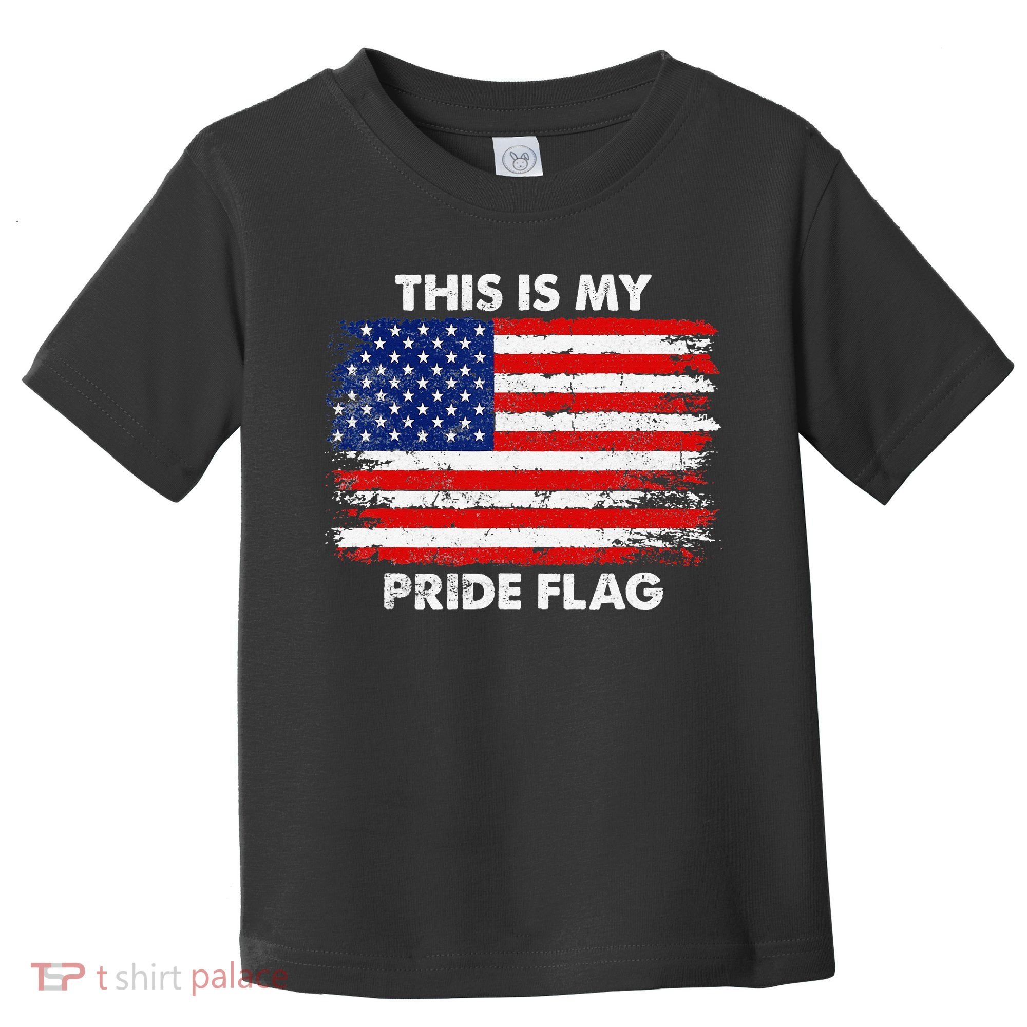 This Is My Pride Flag USA American 4th of July Patriotic Toddler T-Shirt