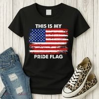 This Is My Pride Flag USA American 4th of July Patriotic Women's T-Shirt thumb 3