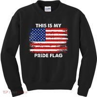 This Is My Pride Flag USA American 4th of July Patriotic Kids Sweatshirt thumb 0
