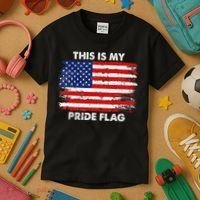 This Is My Pride Flag USA American 4th of July Patriotic Kids T-Shirt thumb 3