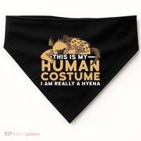 This Is My Human Costume Im Really A Hyena Halloween Cute USA-Made Doggie Bandana thumb 0