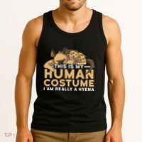 This Is My Human Costume Im Really A Hyena Halloween Cute Tank Top thumb 3