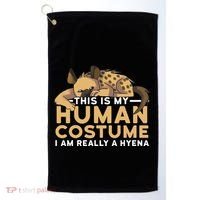 This Is My Human Costume Im Really A Hyena Halloween Cute Golf Towel thumb 0