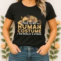 This Is My Human Costume Im Really A Hyena Halloween Cute Women's T-Shirt thumb 2