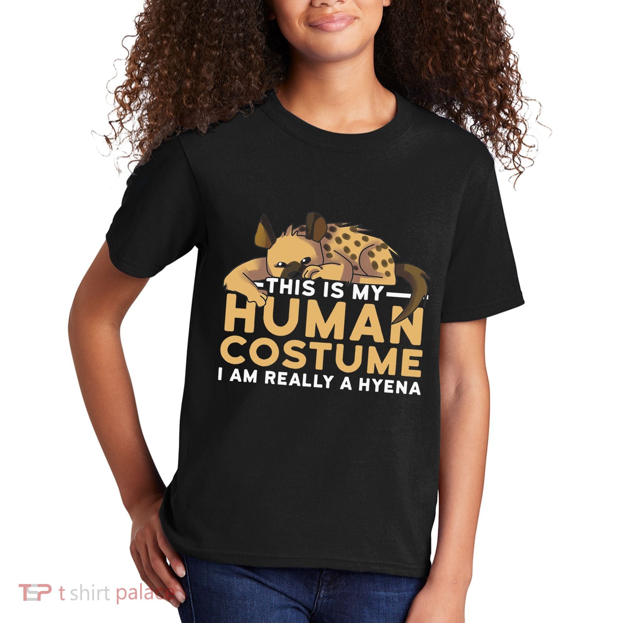 This Is My Human Costume Im Really A Hyena Halloween Cute Kids T-Shirt