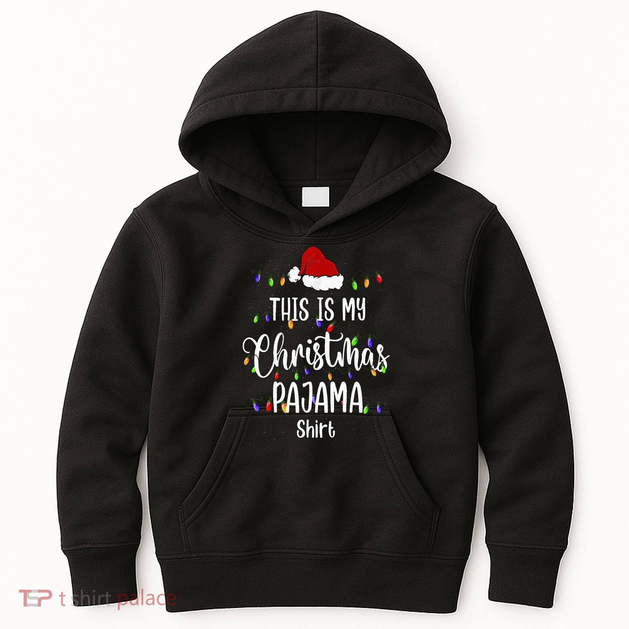 This Is My Christmas Pajama Funny Santa Xmas Holiday Kids Hoodie