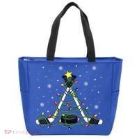 This Is My Christmas Pajama Gift Ice Hockey Xmas Boys Cool Gift Tote Bag thumb 0