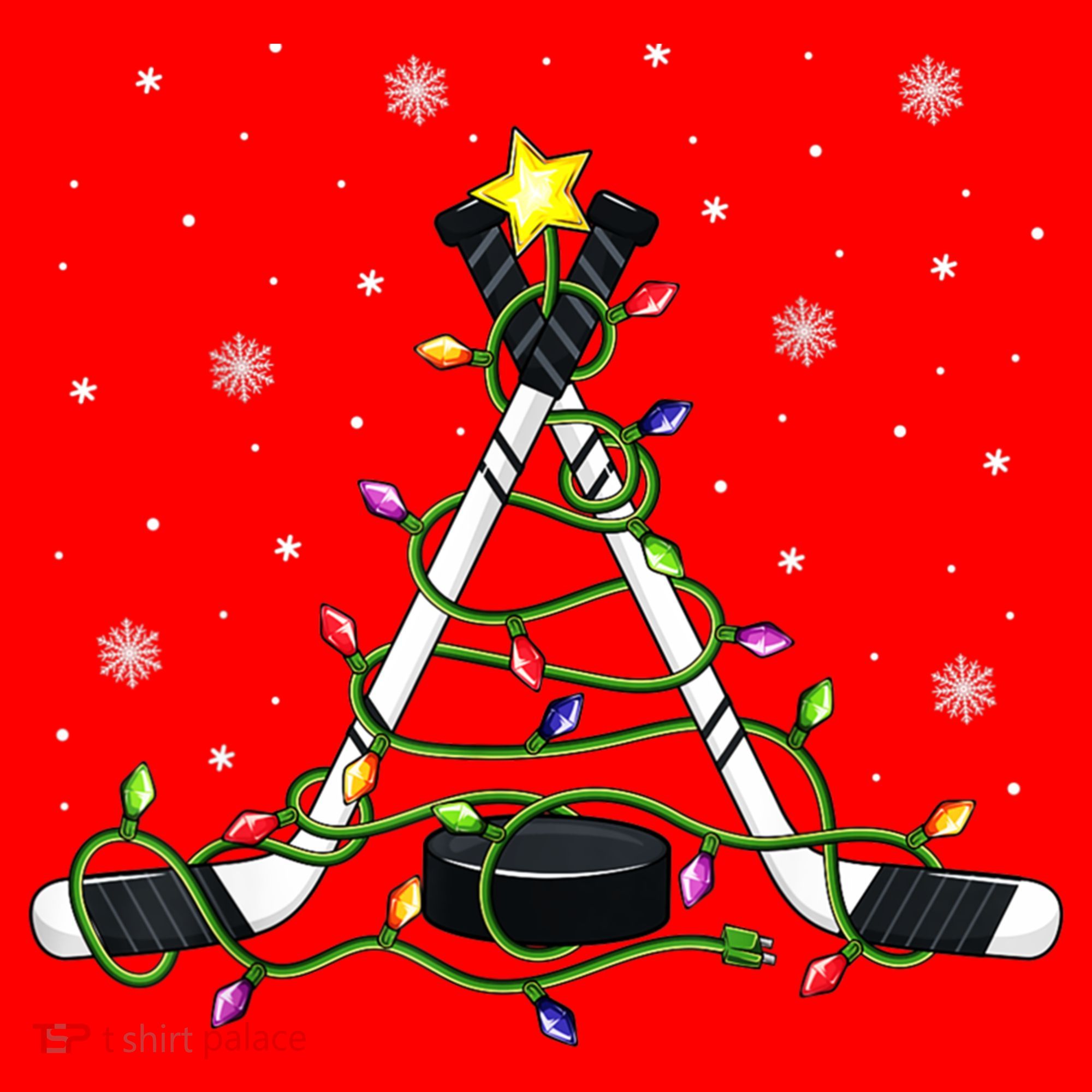 This Is My Christmas Pajama Gift Ice Hockey Xmas Boys Cool Gift Santa Hat