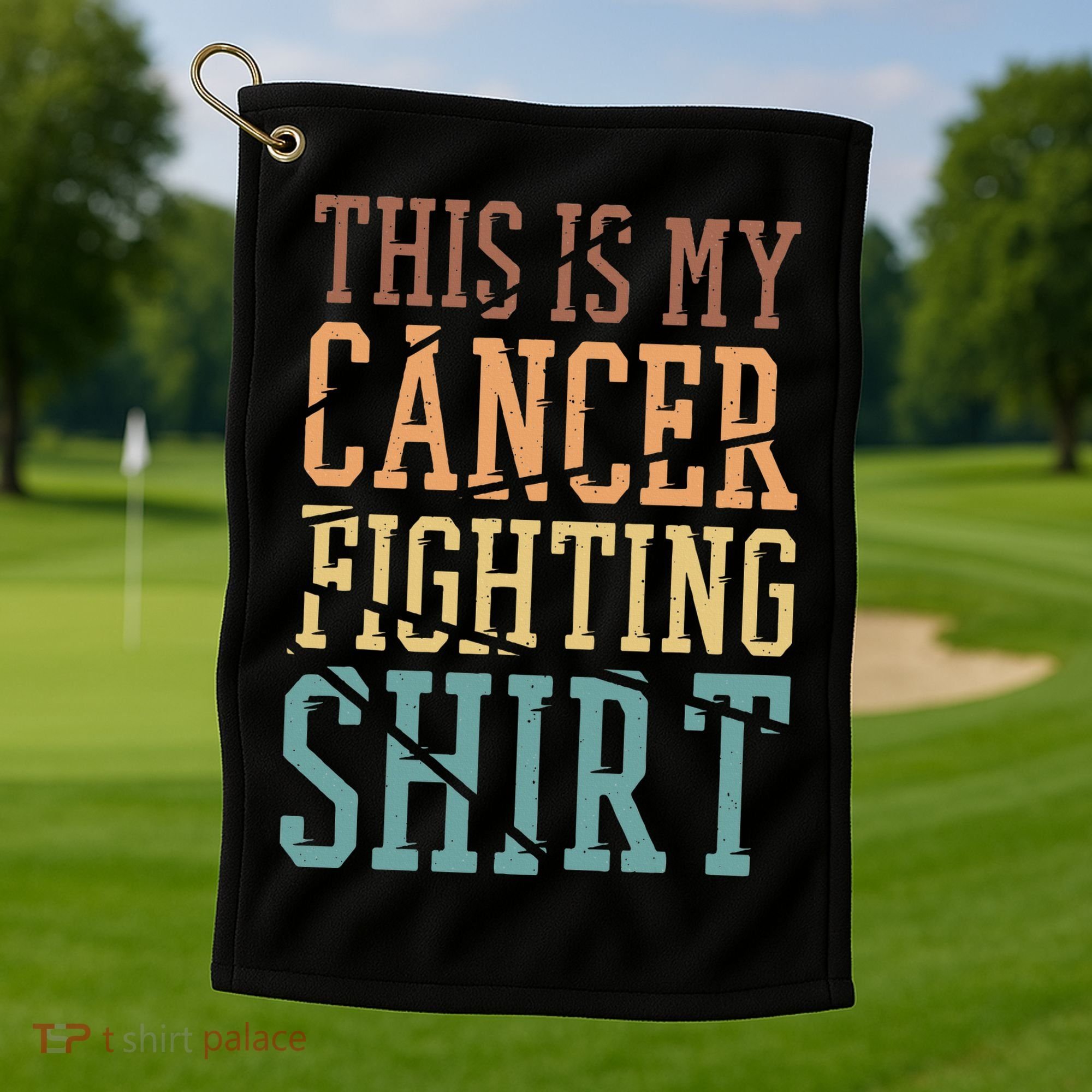 This Is My Cancer Fighting  Cancer Chemo Awareness Golf Towel