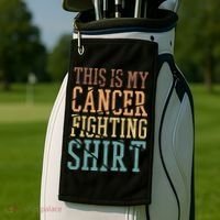 This Is My Cancer Fighting  Cancer Chemo Awareness Golf Towel thumb 2