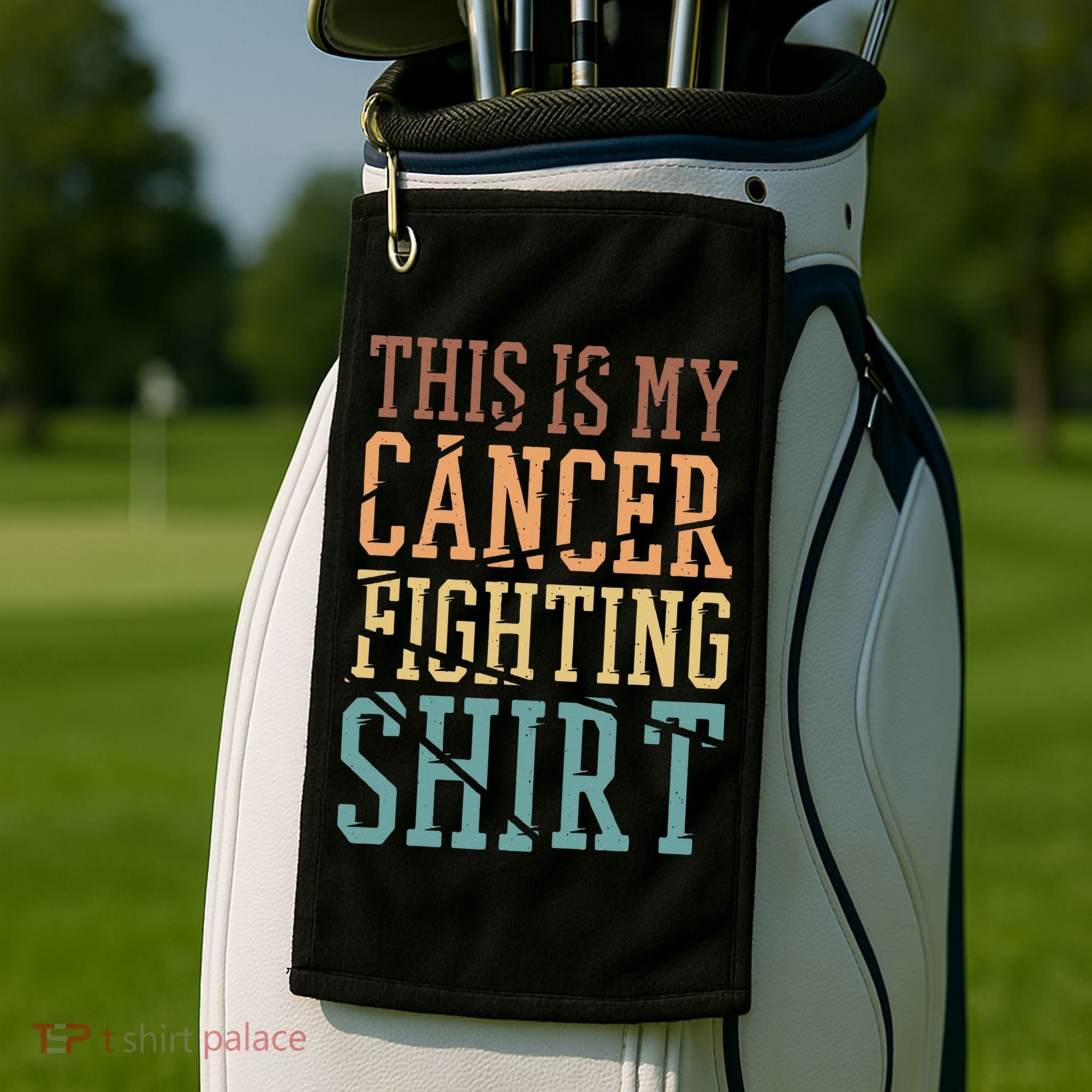 This Is My Cancer Fighting  Cancer Chemo Awareness Golf Towel