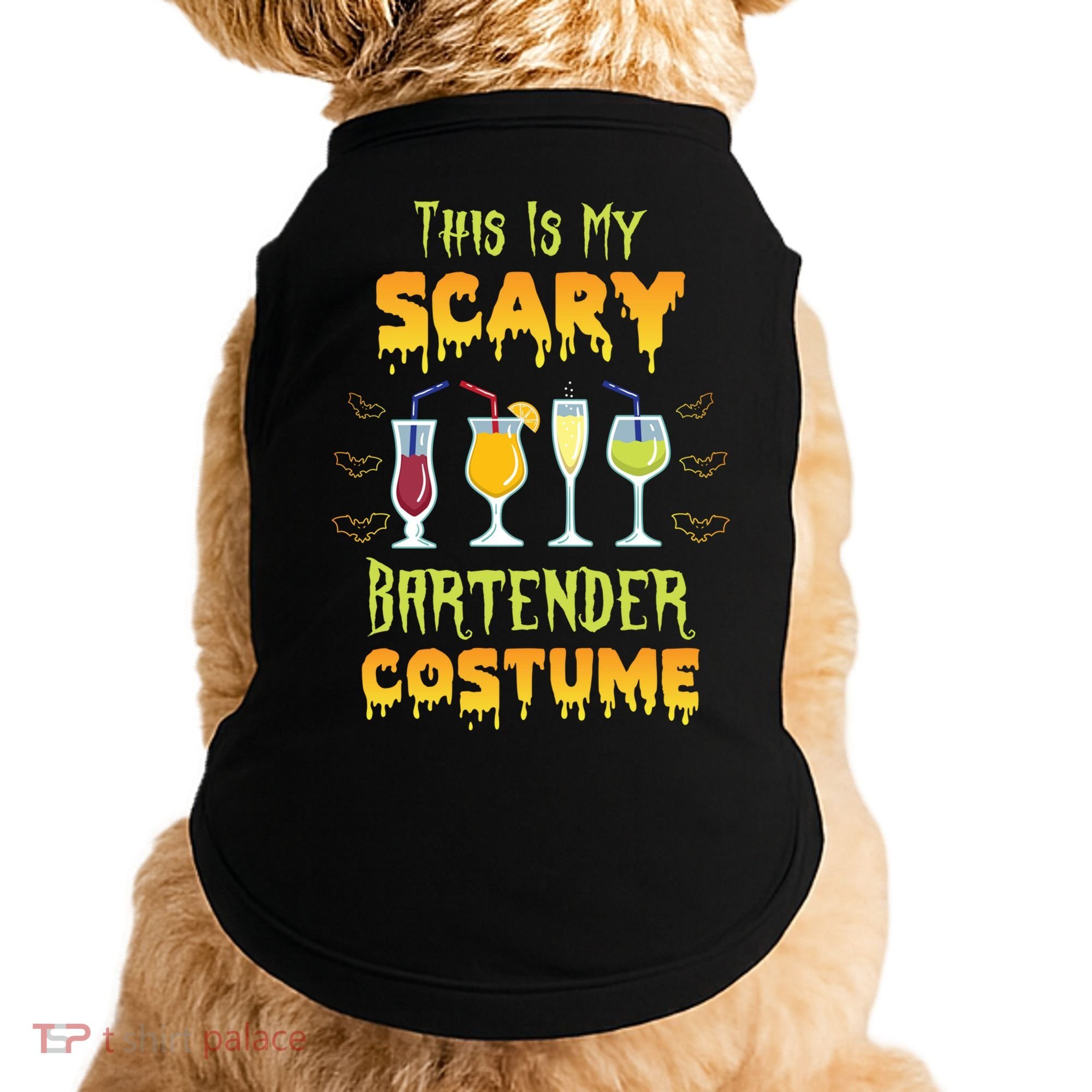 This Is My Scary Bartender Costume Halloween Bartender Cool Gift Doggie Tank