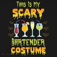 This Is My Scary Bartender Costume Halloween Bartender Cool Gift Ornament thumb 1
