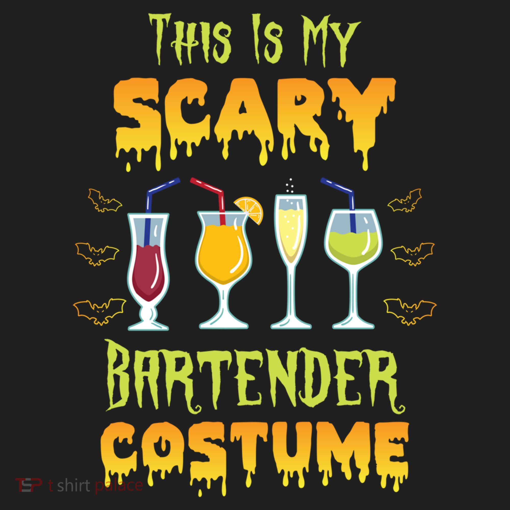 This Is My Scary Bartender Costume Halloween Bartender Cool Gift Hat
