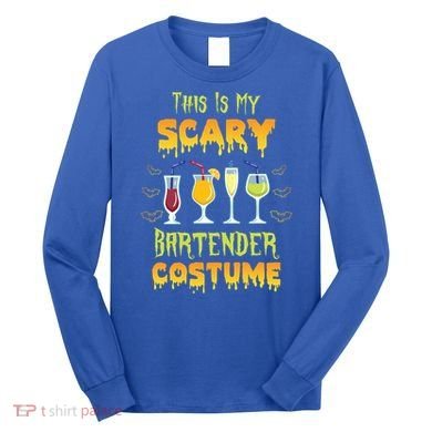 This Is My Scary Bartender Costume Halloween Bartender Cool Gift Long Sleeve Shirt