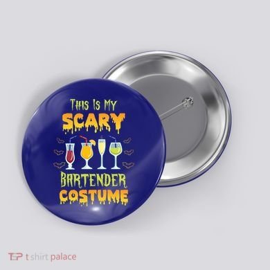 This Is My Scary Bartender Costume Halloween Bartender Cool Gift Button