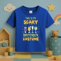 This Is My Scary Bartender Costume Halloween Bartender Cool Gift Toddler T-Shirt thumb 3