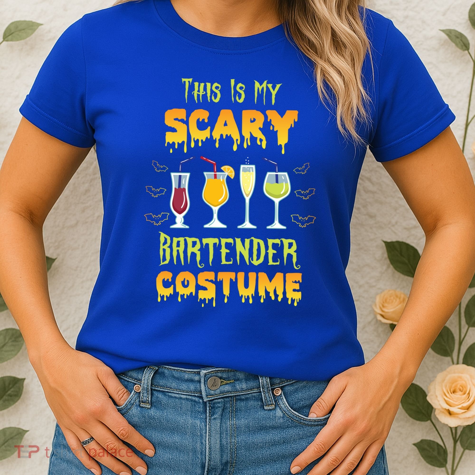 This Is My Scary Bartender Costume Halloween Bartender Cool Gift Women's T-Shirt