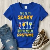 This Is My Scary Bartender Costume Halloween Bartender Cool Gift Women's T-Shirt thumb 3