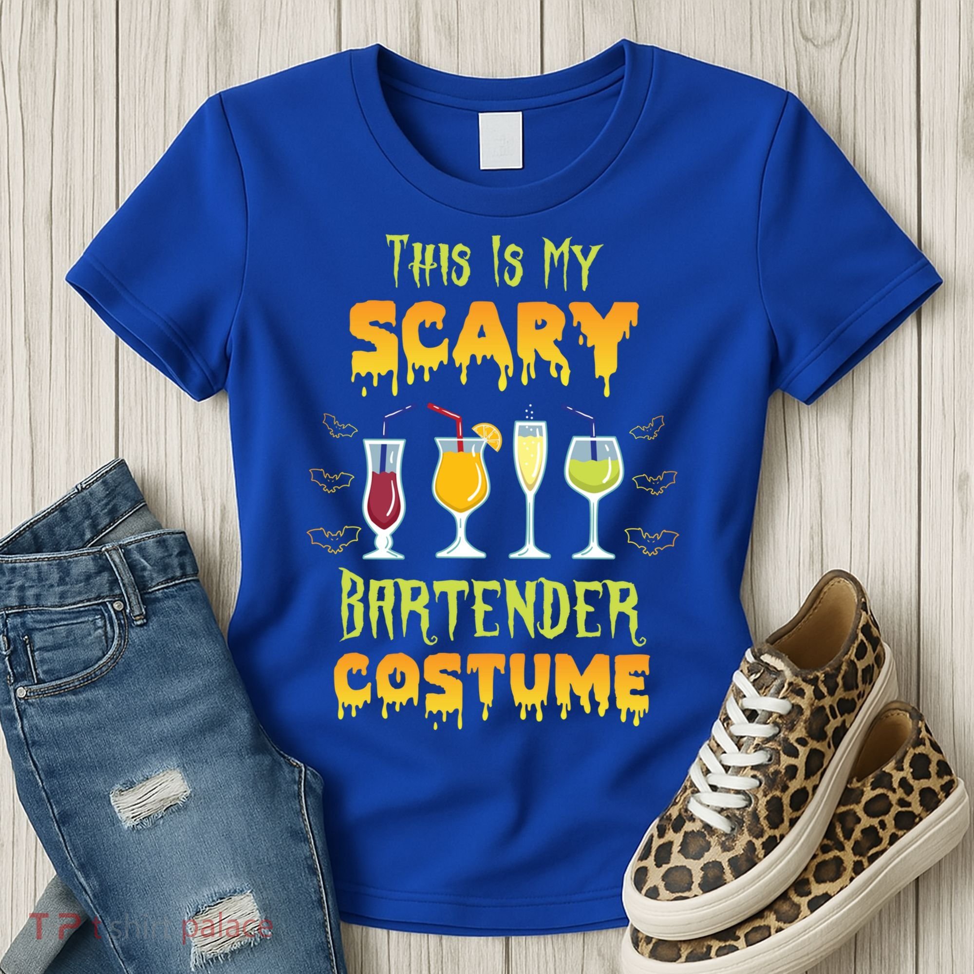 This Is My Scary Bartender Costume Halloween Bartender Cool Gift Women's T-Shirt