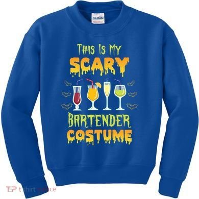 This Is My Scary Bartender Costume Halloween Bartender Cool Gift Kids Sweatshirt