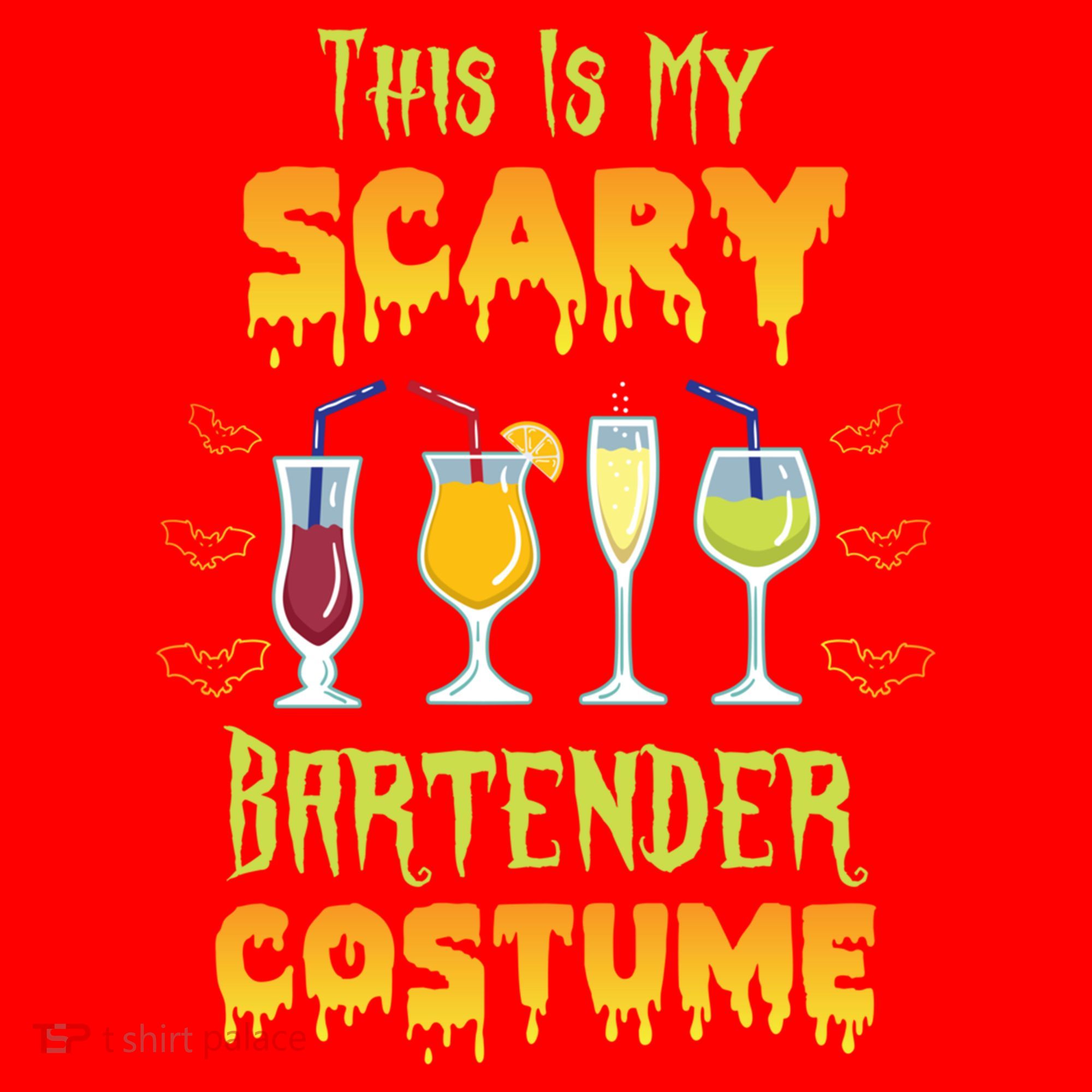 This Is My Scary Bartender Costume Halloween Bartender Cool Gift Santa Hat