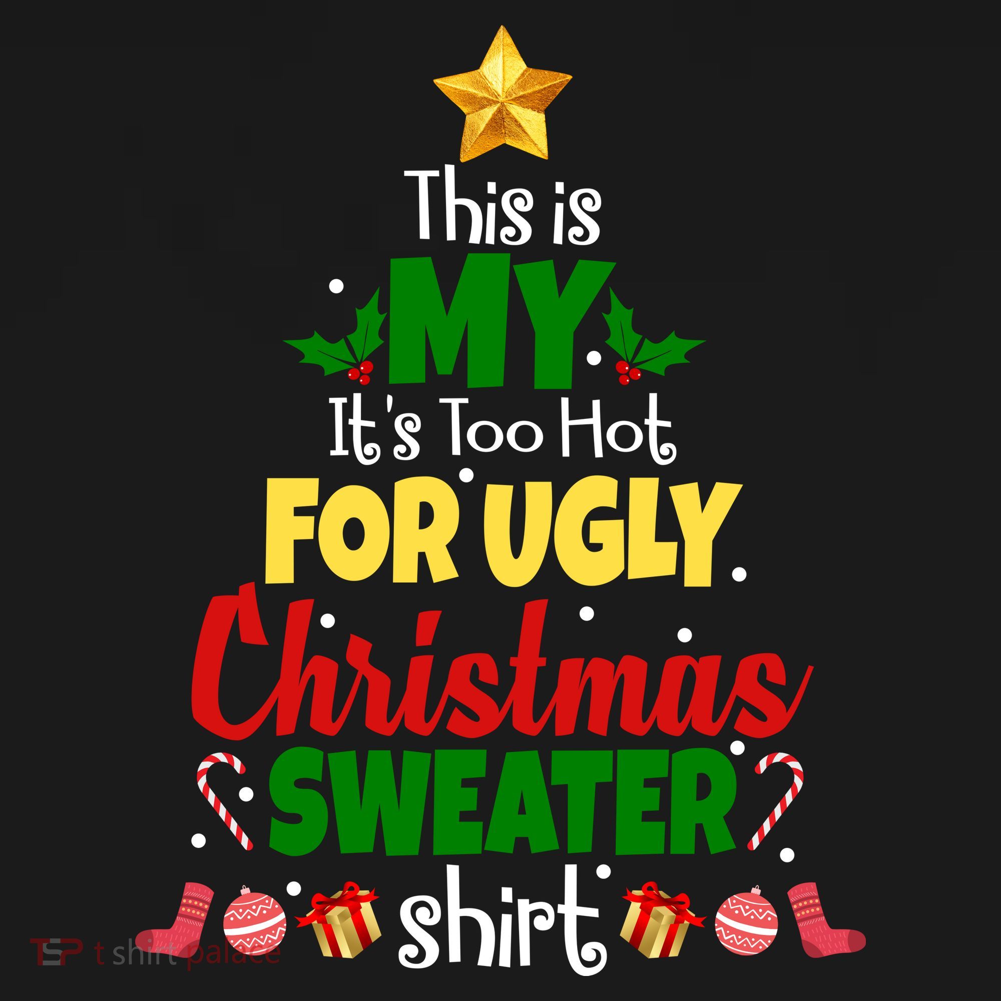 This Is My It's Too Hot For Ugly Christmas Sweater Shirt Festive Kids Sweatshirt