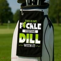 This Is My Pickle Costume Dill With It Pickles Funny Gift Golf Towel thumb 2