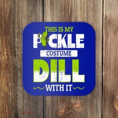This Is My Pickle Costume Dill With It Pickles Funny Gift Coaster