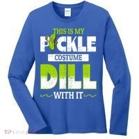 This Is My Pickle Costume Dill With It Pickles Funny Gift Women's Long Sleeve Shirt thumb 0