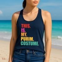 This Is My Purim Costume Funny Jewish Women's Tank Top thumb 2