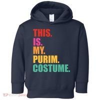 This Is My Purim Costume Funny Jewish Toddler Hoodie thumb 0