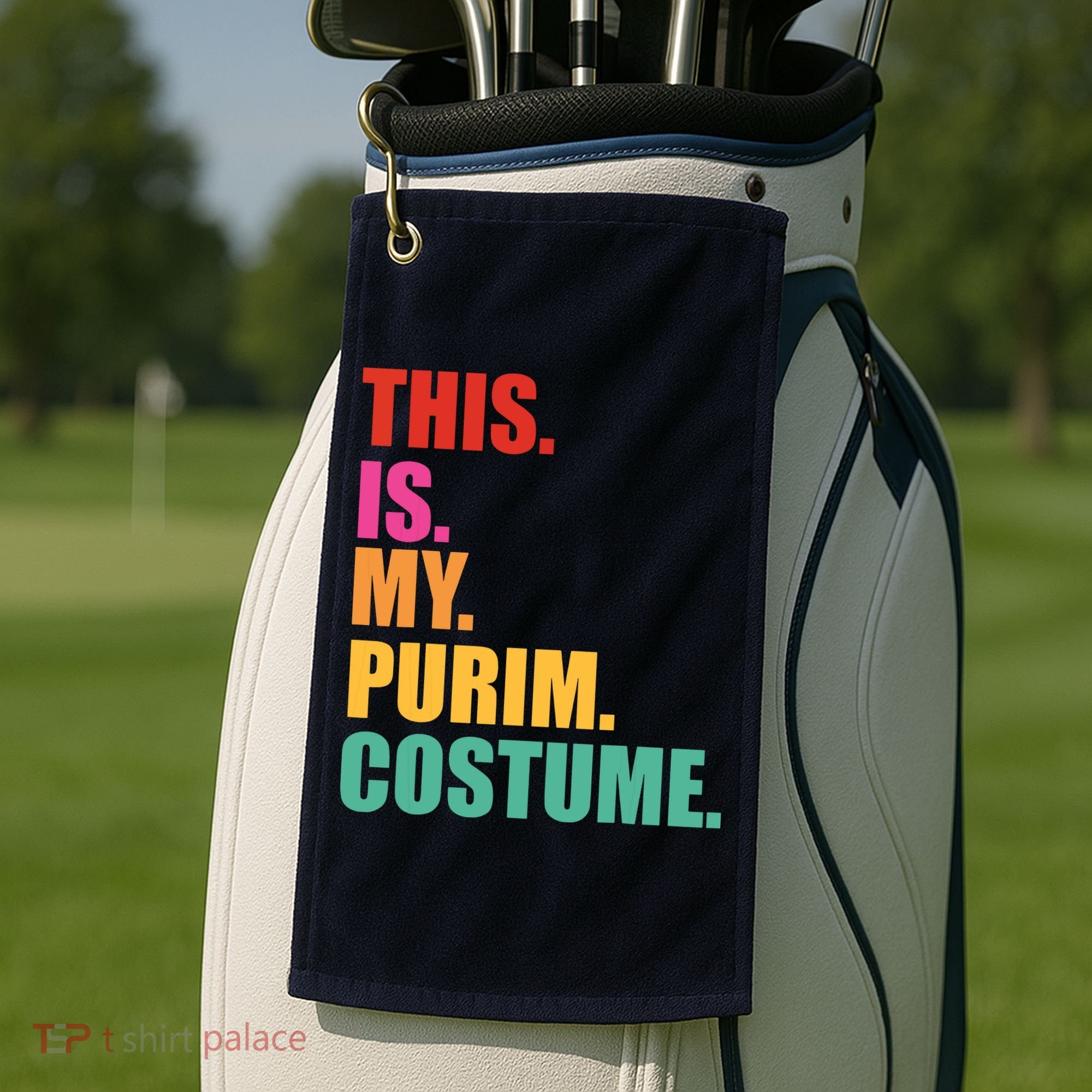 This Is My Purim Costume Funny Jewish Golf Towel