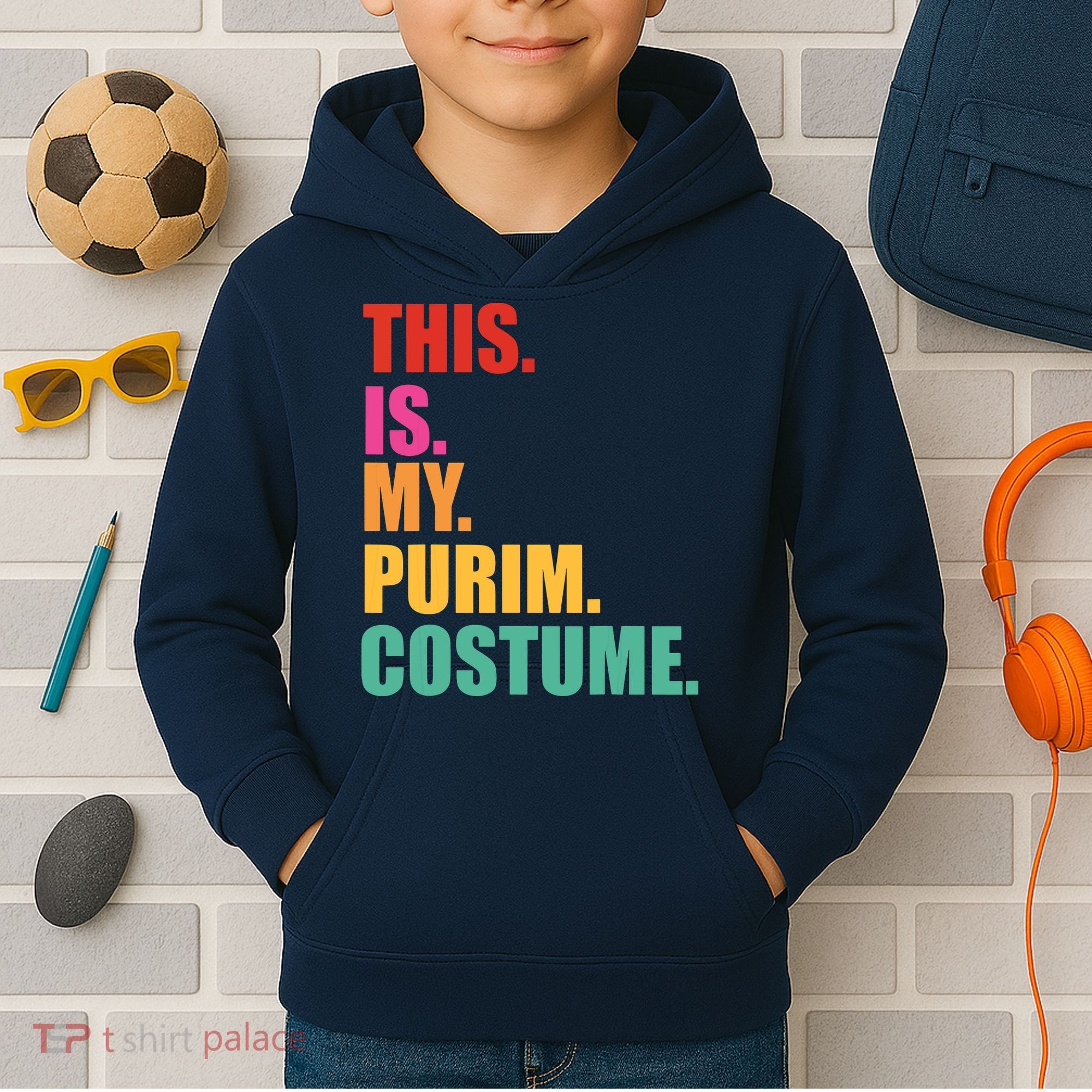 This Is My Purim Costume Funny Jewish Kids Hoodie