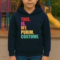 This Is My Purim Costume Funny Jewish Kids Hoodie thumb 3