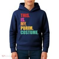 This Is My Purim Costume Funny Jewish Kids Hoodie thumb 4