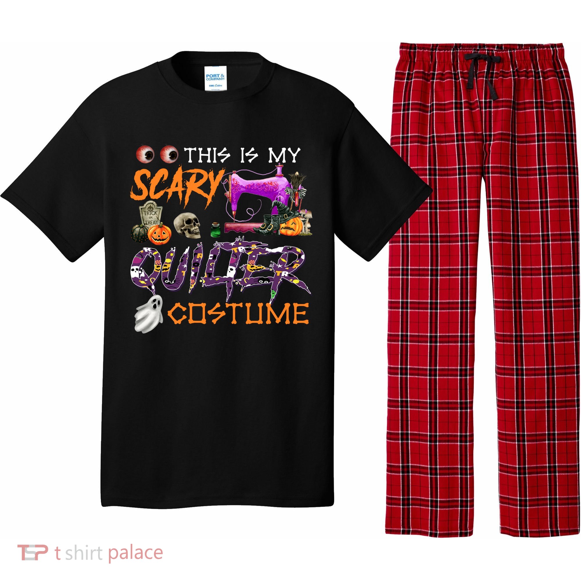 This Is My Scary Quilter Costume Halloween Gift Pajama Set