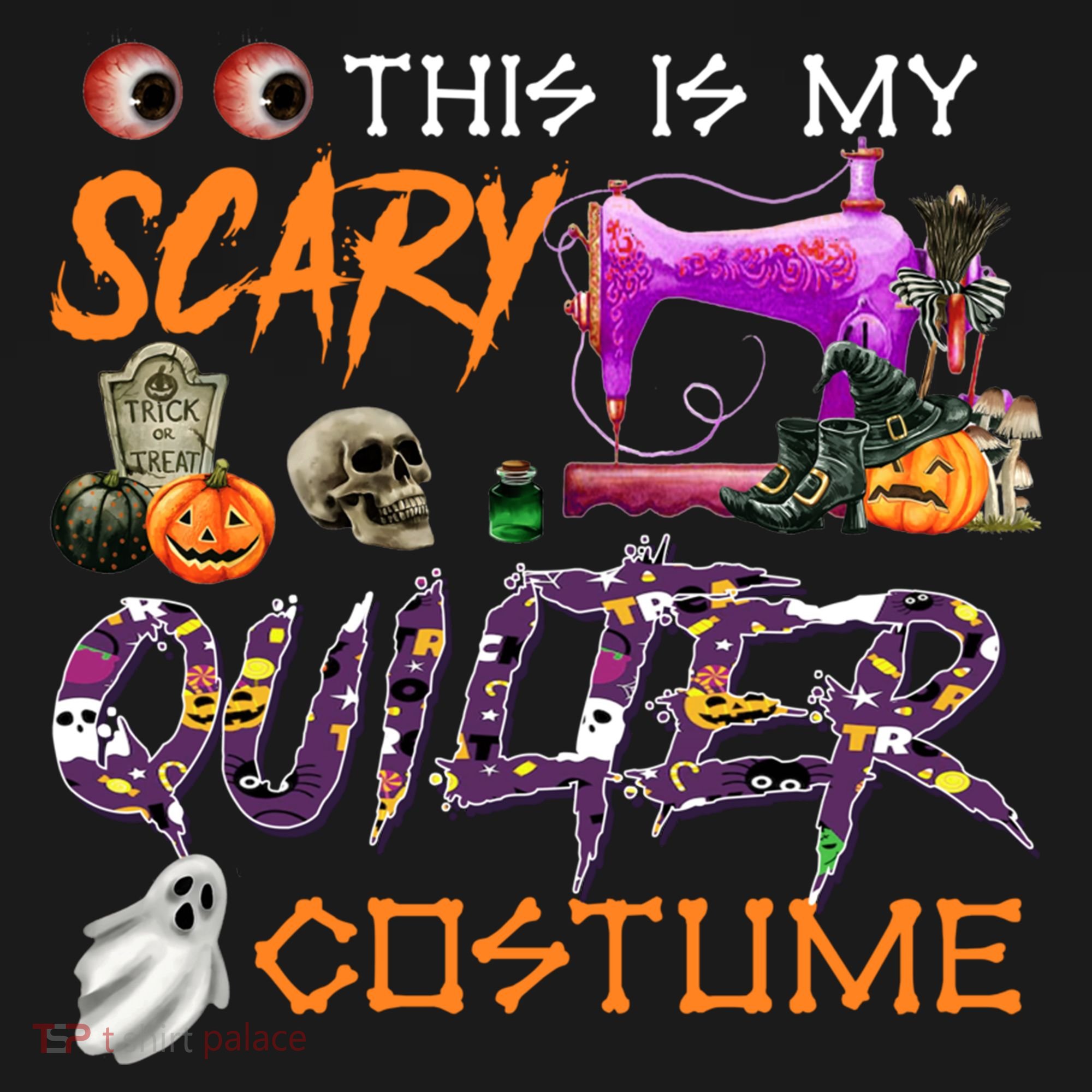 This Is My Scary Quilter Costume Halloween Gift Pajama Set